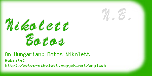 nikolett botos business card